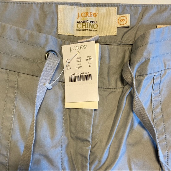 NWT J.crew classic twill chino size 8 color Grey - Picture 3 of 12